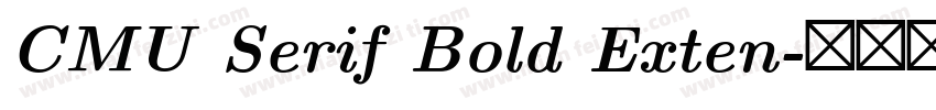 CMU Serif Bold Exten字体转换